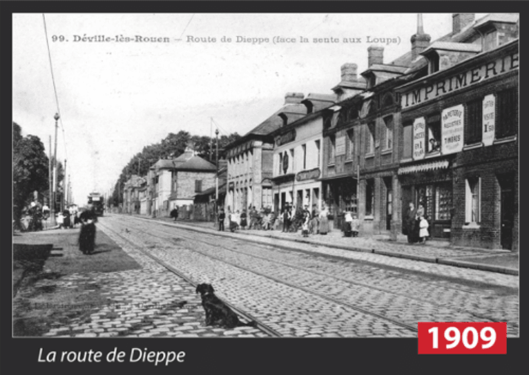 route de Dieppe 1909, l'imprimerie - © Coll. Ph RUC