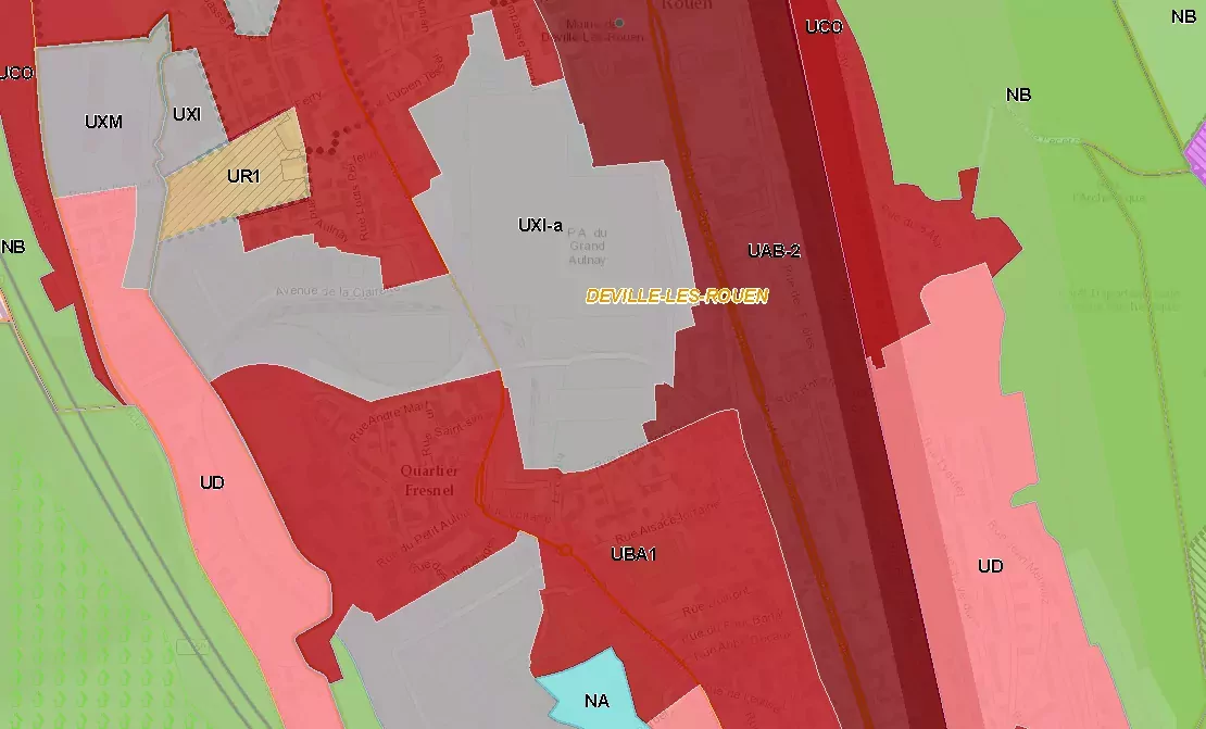 Plan local d'urbanisme Déville lès Rouen